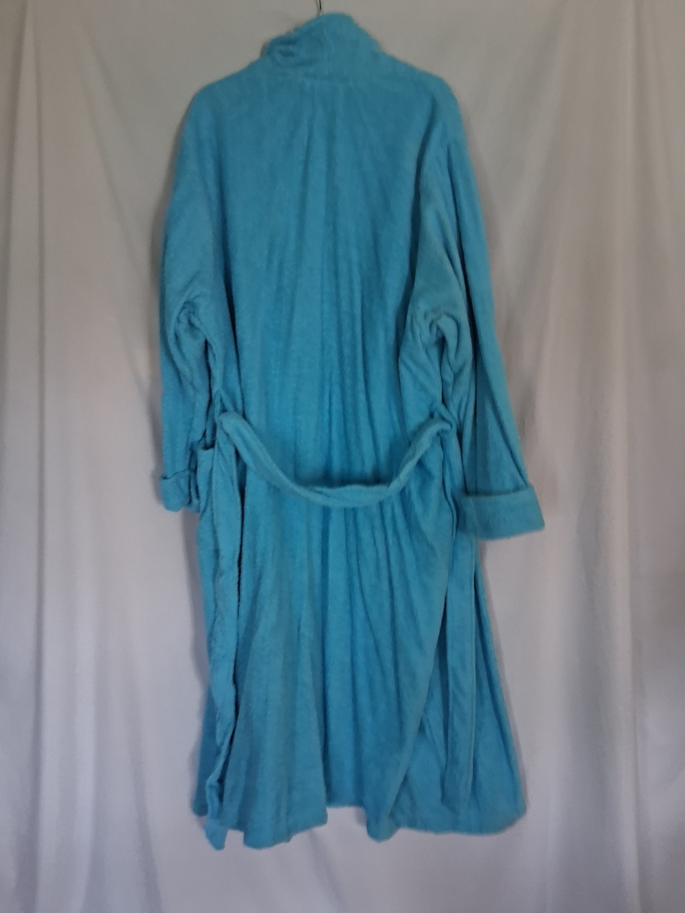 Turquoise Open-Front Long Cozy Robe/Cardigan - Picture 4 of 5